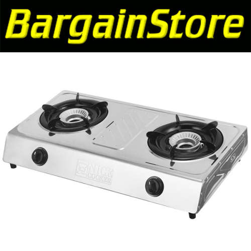 Other Hobs, Stoves & Ovens Double Burner Stainless Steel Gas Stove